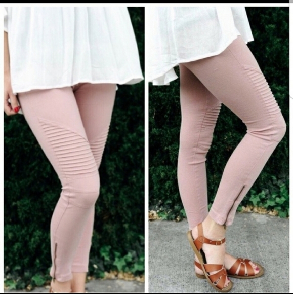 RELISTED LAST 1! Black moto biker jean leggings - Picture 7 of 8